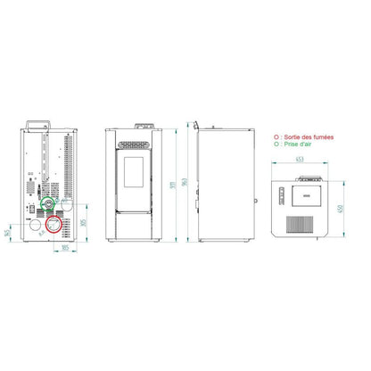 Poêle à granulés étanche EC7 – 7 kW